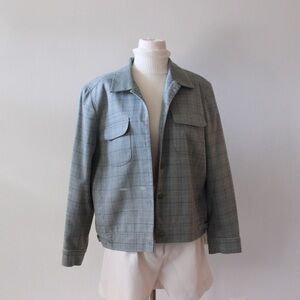 Vintage Norton Mcnaughton Gray Plaid Jacket. Size: 12P